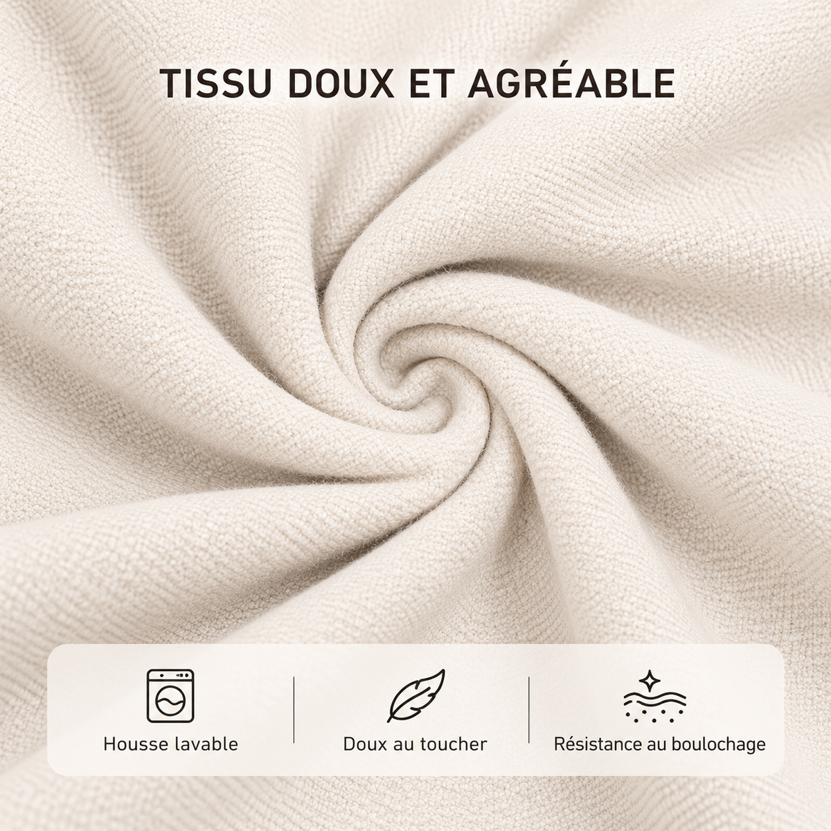 Canapé-lit pliable en tissu