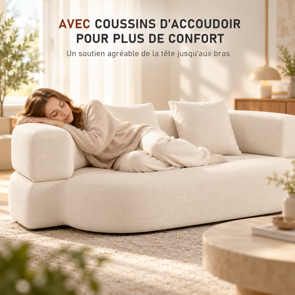 Canapé-lit pliable en tissu